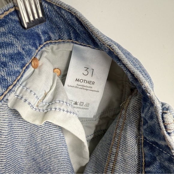 MOTHER SUPERIOR The Skipper Short N’ Long Fray Denim Shorts - Picture 9 of 9